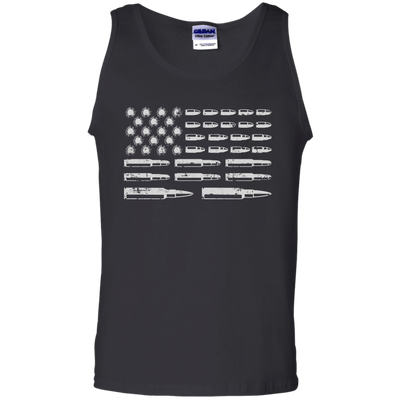 Rifle American Flag Gun Rights-T-Shirt & Hoodie-Unisex Tank-Black