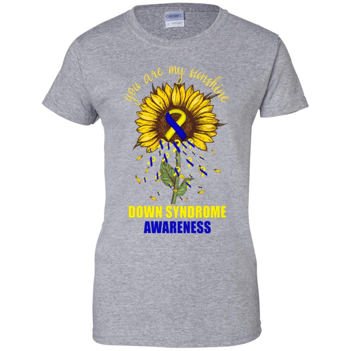 You Are My Sunshine Down Syndrome Awareness-T-Shirt & Hoodie-Women's T-Shirt-Sport Grey