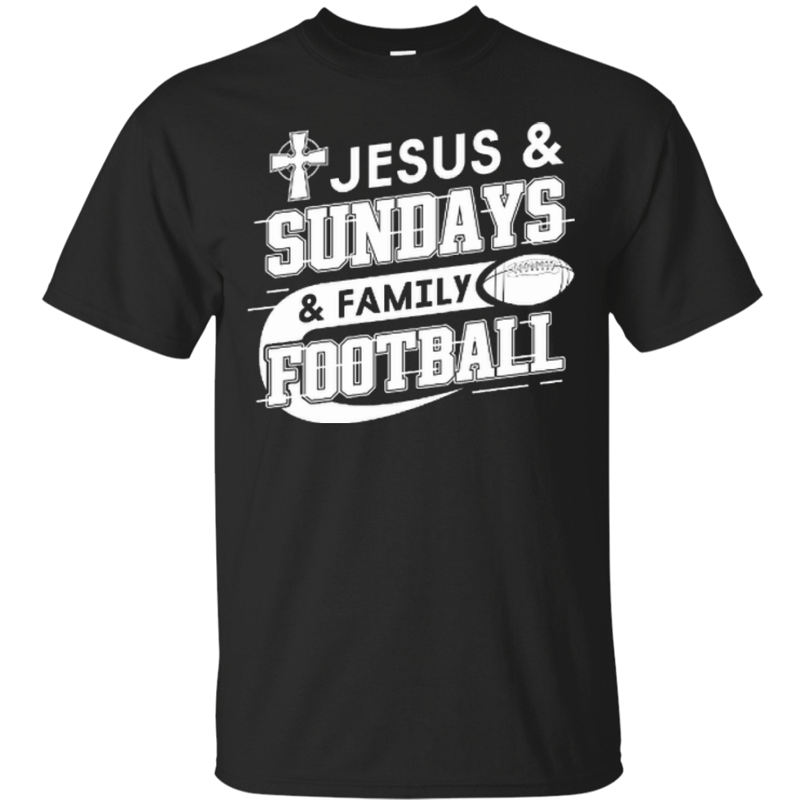 Jesus Sundays Family Football-T-Shirt & Hoodie-Classic T-Shirt-Black