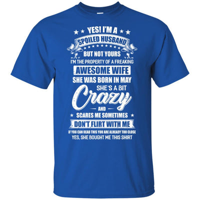 Yes I'm A Spoiled Husband Of A May Wife Funny-T-Shirt & Hoodie-Classic T-Shirt-Royal