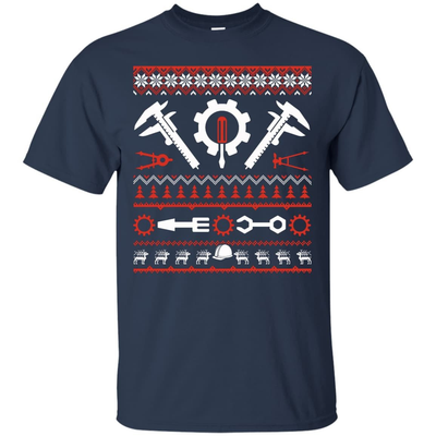 Engineer Christmas Sweater-T-Shirt & Hoodie-Classic T-Shirt-Navy