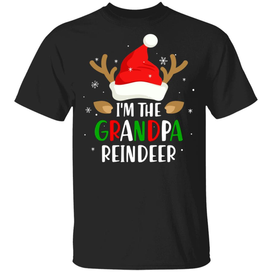 I'm The Grandpa Reindeer Matching Family Christmas-T-Shirt & Sweatshirt-Classic T-Shirt-Black
