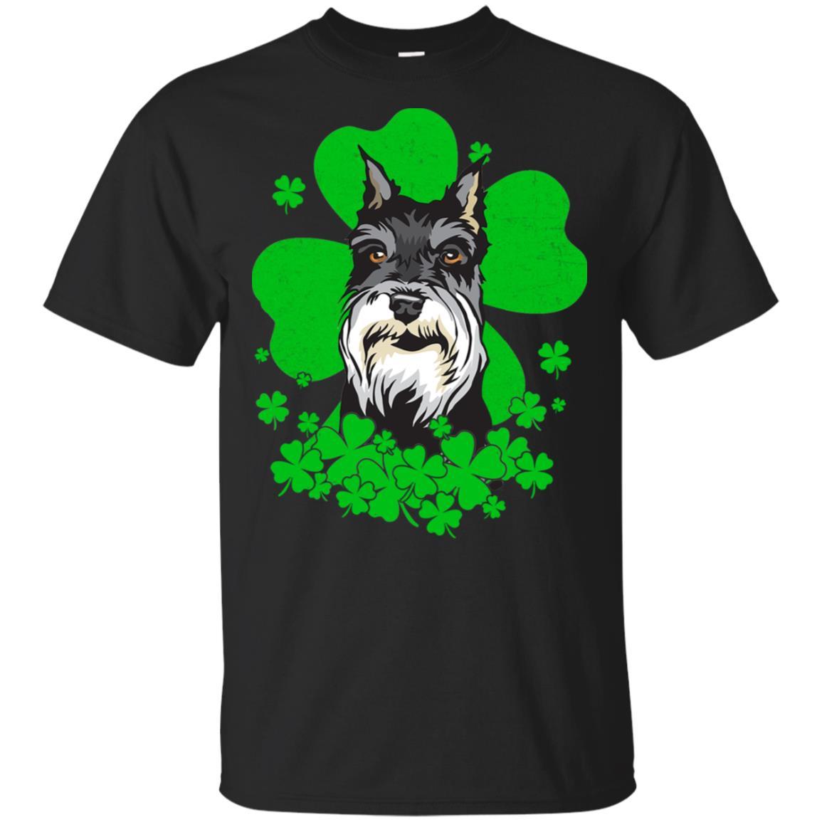Schnauzer St. Patrick's Day Clovers-T-Shirt & Hoodie-Classic T-Shirt-Black