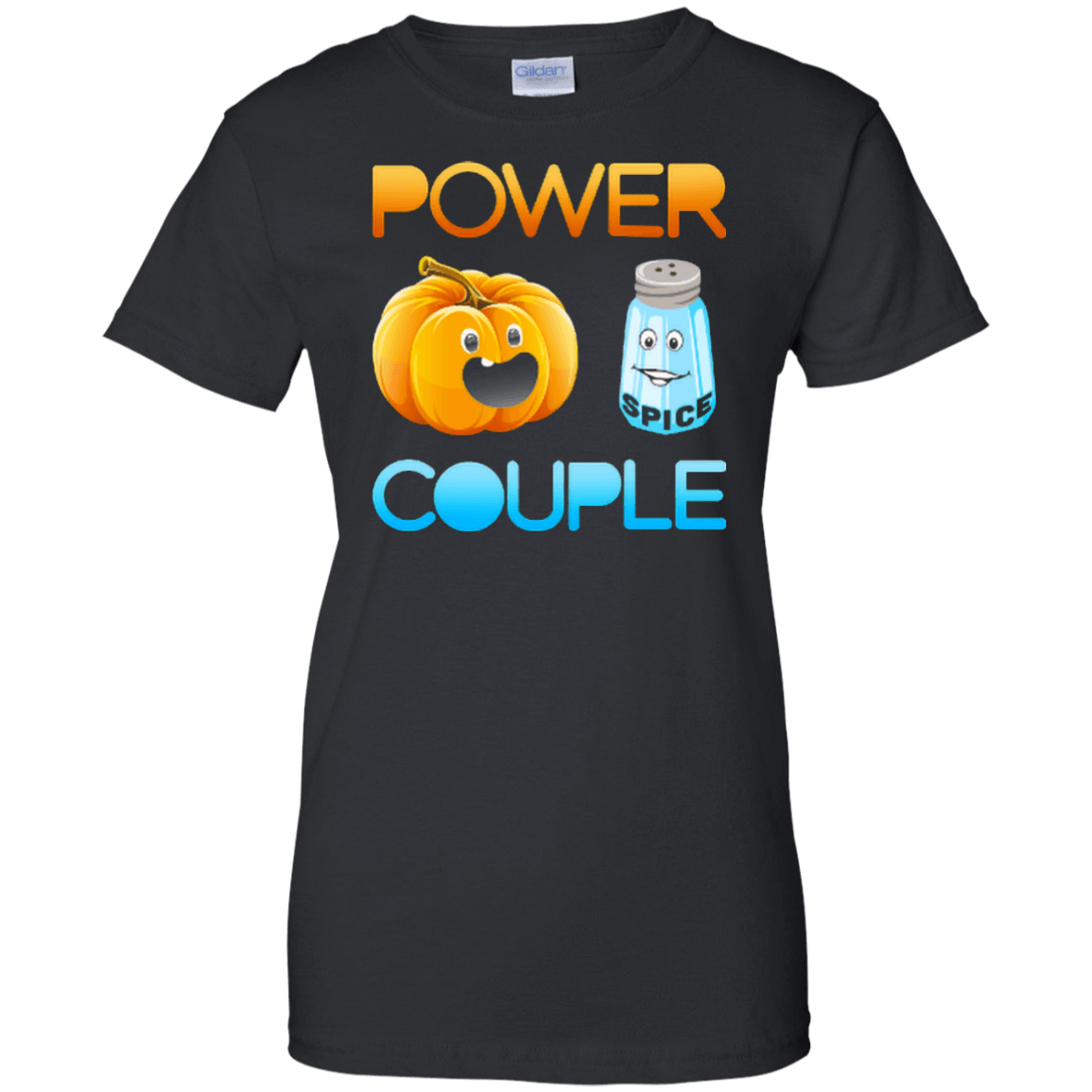 Pumpkin Spice Power Couple Halloween-T-Shirt & Hoodie-Women's T-Shirt-Black