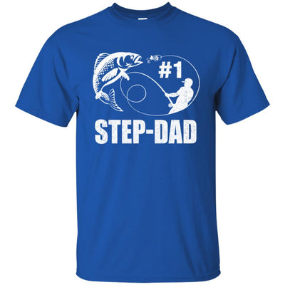 #1 Step-Dad Fishing Fisherman Best Fathers Day Gift-T-Shirt & Hoodie-Classic T-Shirt-Royal