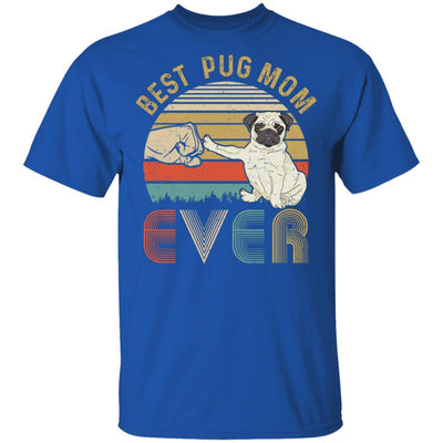 Vintage Best Pug Mom Ever Bump Fit Funny Mom Gifts-T-Shirt & Hoodie-Classic T-Shirt-Royal