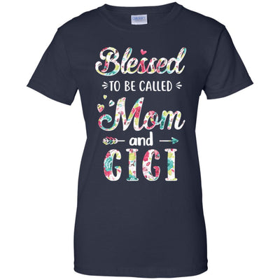 Mothers Day Gifts Blessed To Be Called Mom And Gigi-T-Shirt & Hoodie-Women's T-Shirt-Navy