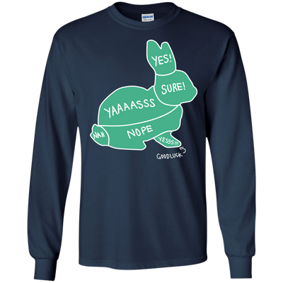 Proper way to pet a Rabbit lover-T-Shirt & Hoodie-Long Sleeve T-Shirt-Navy