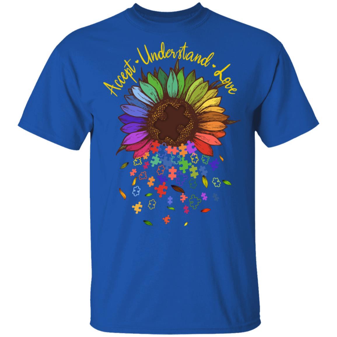 Floral Autism Awareness Daisy Flower For Mom Women-T-Shirt & Hoodie-Classic T-Shirt-Royal