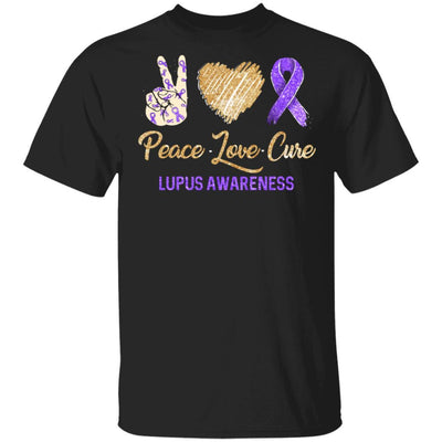 Peace Love Cure Lupus Awareness-T-Shirt & Hoodie-Classic T-Shirt-Black
