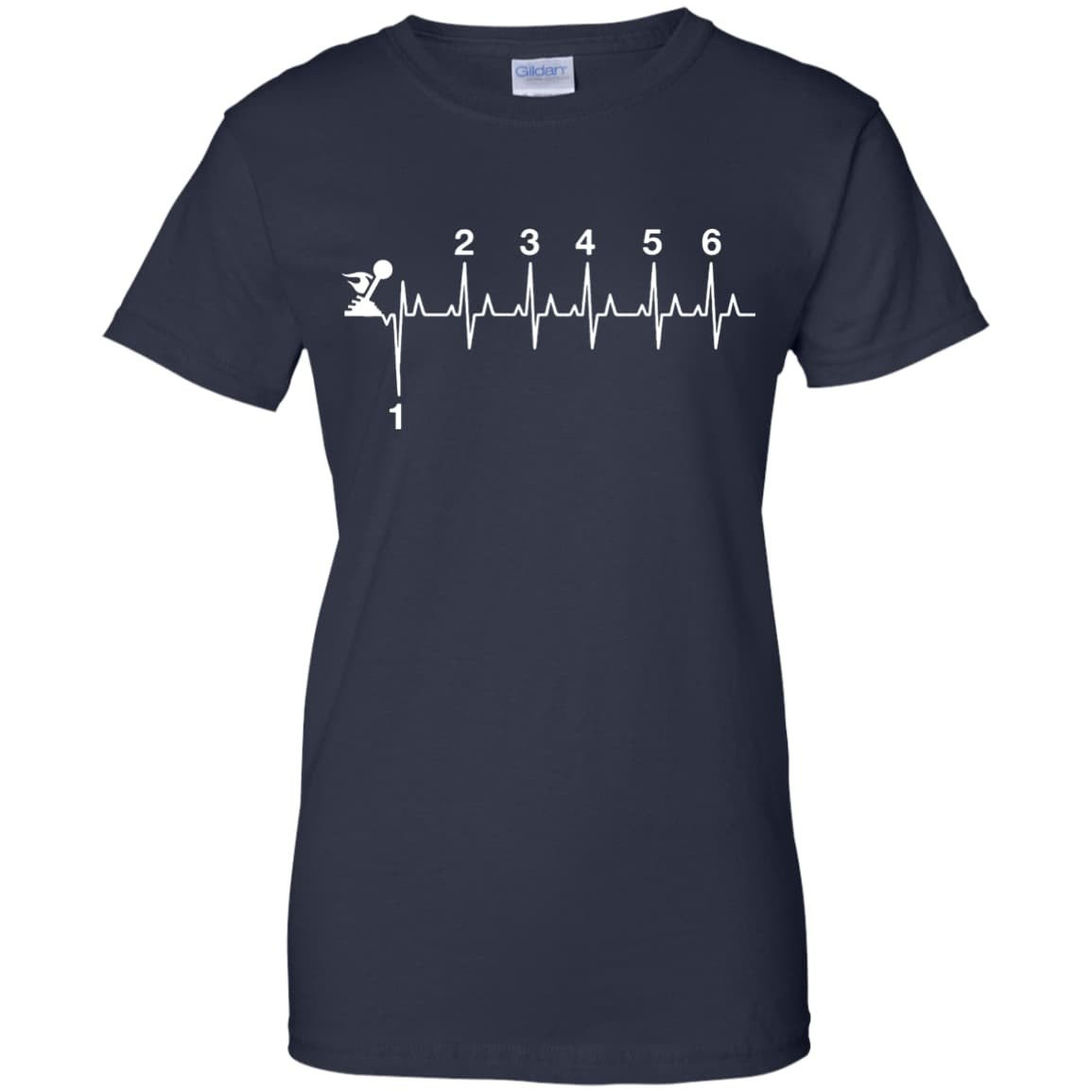 Heartbeat Gear Shifting-T-Shirt & Hoodie-Women's T-Shirt-Navy