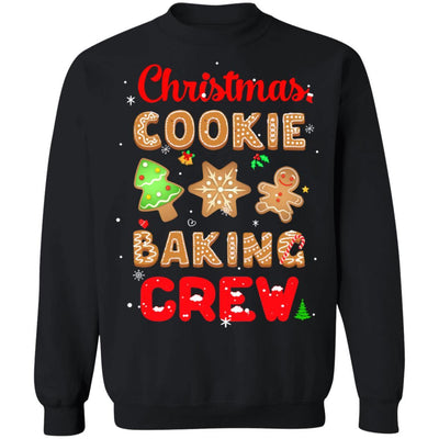 Christmas Baking Team Cookie Crew Bakers Gift-T-Shirt & Sweatshirt-Crewneck Sweatshirt-Black