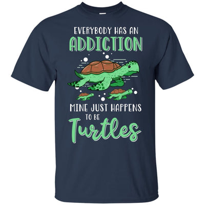 Everybody Has An Addiction Mine Just Happens To Be Turtles-T-Shirt & Tank Top-Classic T-Shirt-Navy