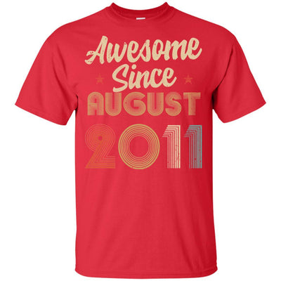 Awesome Since August 2011 Vintage 10th Birthday Gifts Youth-Youth Shirt-Youth T-Shirt-Red