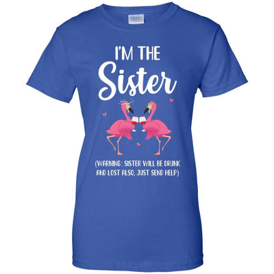 If I Lost Or Drunk Please Return To Sister Flamingo-T-Shirt & Tank Top-Women's T-Shirt-Royal