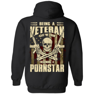 BEING A VETERAN-T-Shirt & Hoodie-Pullover Hoodie-Black