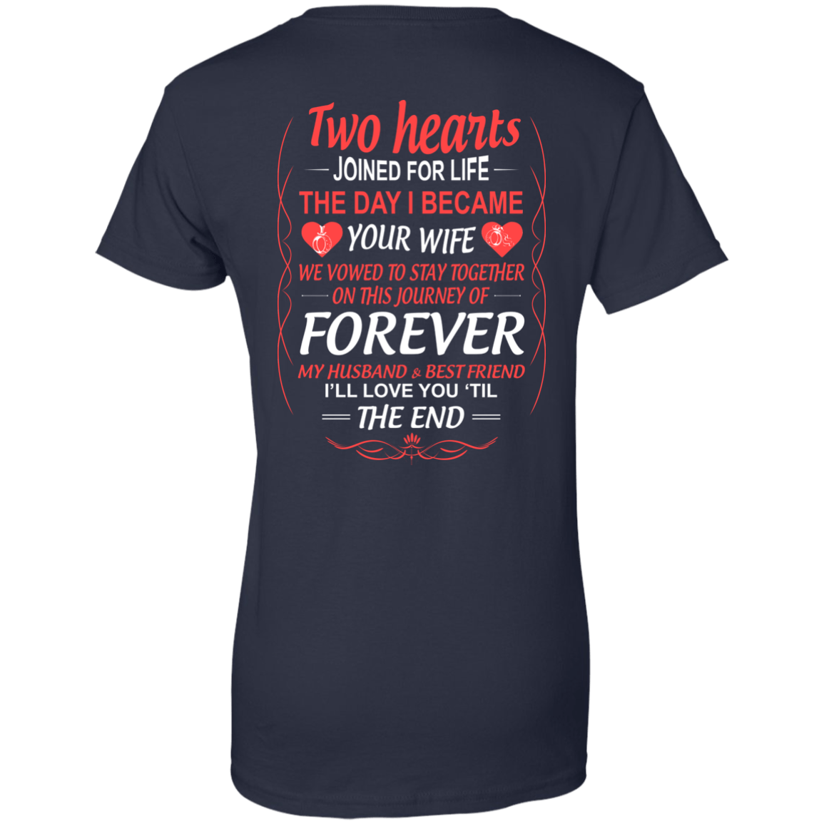 LOVE YOU TILL THE END-T-Shirt & Hoodie-Women's T-Shirt-Navy
