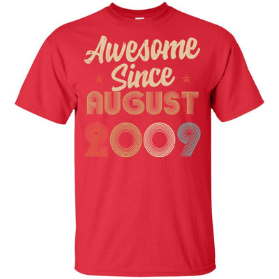 Awesome Since August 2009 Vintage 12th Birthday Gifts Youth-Youth Shirt-Youth T-Shirt-Red