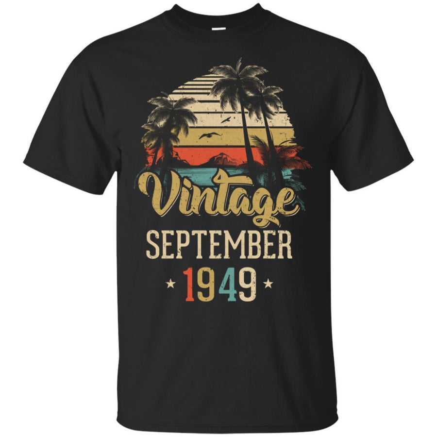Retro Classic Vintage September 1949 72th Birthday Gift-T-Shirt & Hoodie-Classic T-Shirt-Black