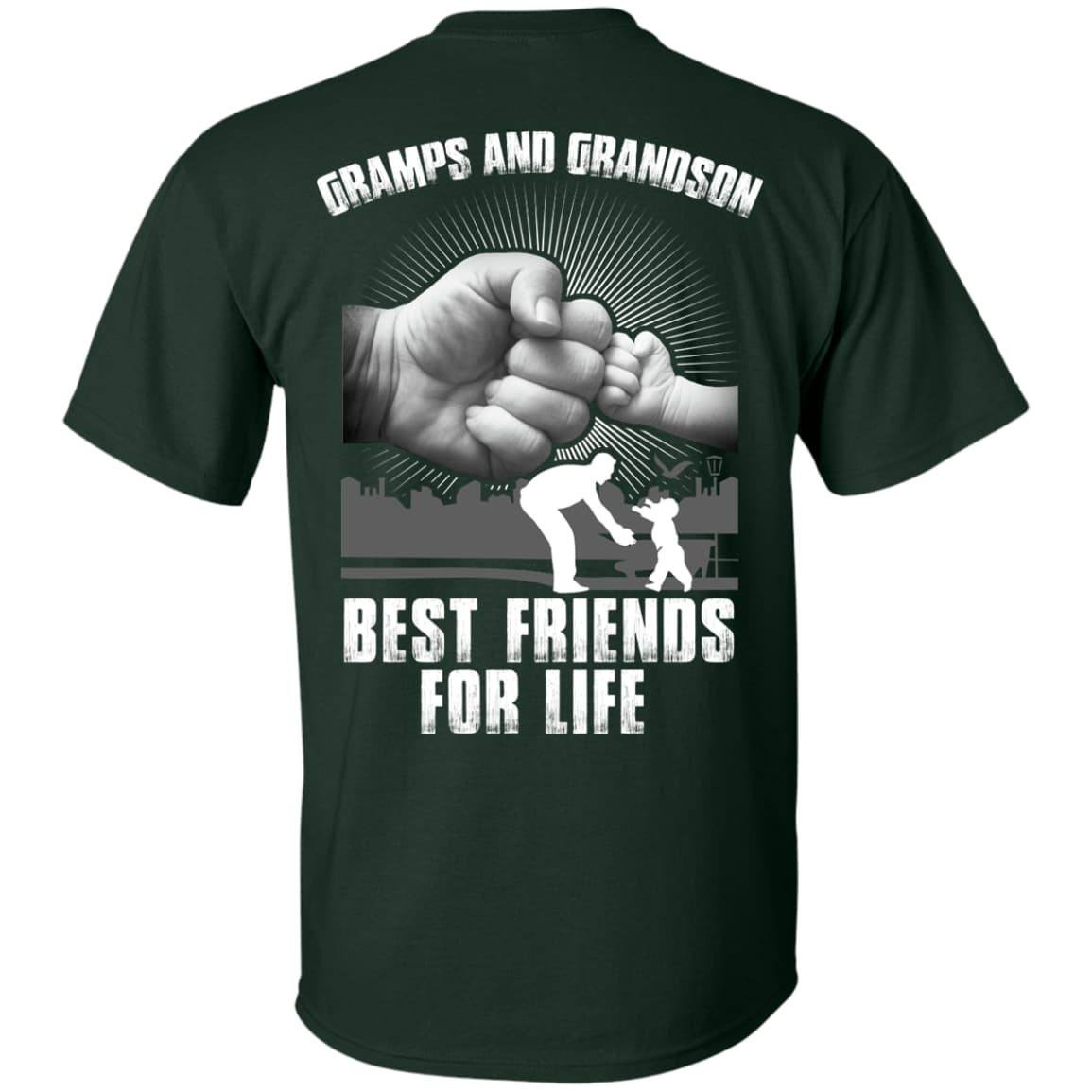 Gramps And Grandson Best Friends For Life-T-Shirt & Hoodie-Classic T-Shirt-Forest Green