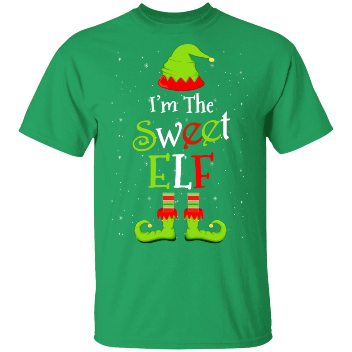 I'm The Sweet Elf Family Matching Funny Christmas Group Gift-T-Shirt & Sweatshirt-Classic T-Shirt-Irish Green