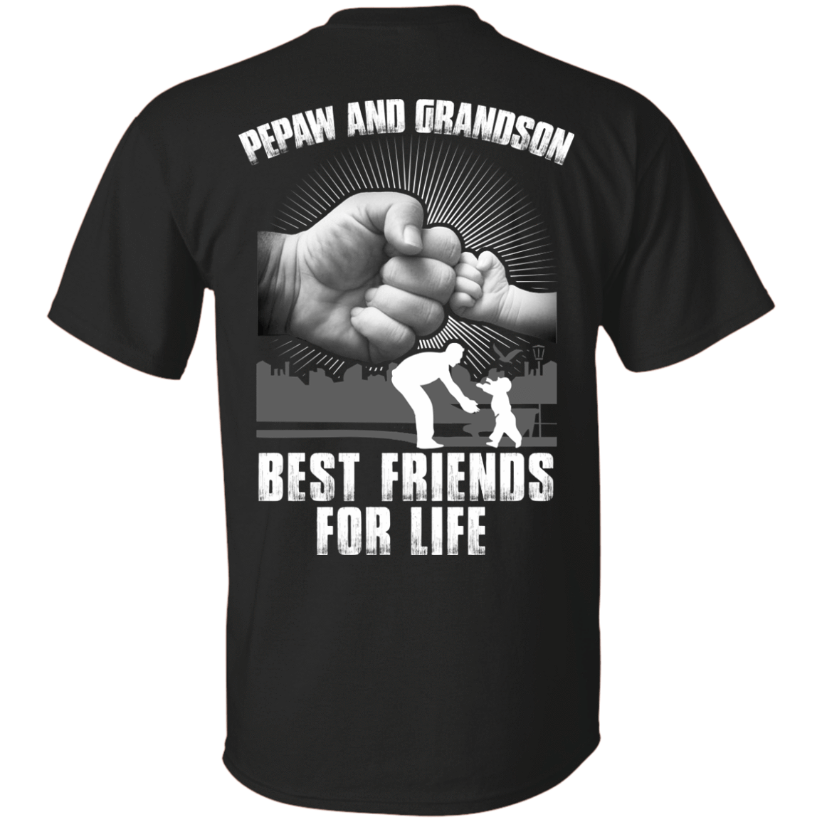 Pepaw And Grandson Best Friends For Life-T-Shirt & Hoodie-Classic T-Shirt-Black