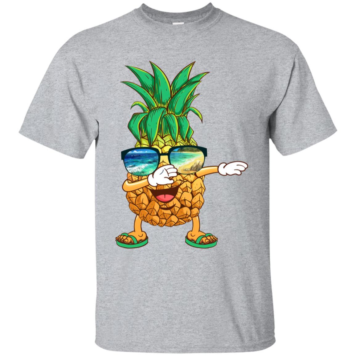 Dabbing Pineapple Sunglasses Aloha Beaches Hawaii-T-Shirt & Tank Top-Classic T-Shirt-Sport Grey
