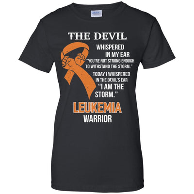 I Am The Storm Support Leukemia Awareness Warrior Gift-T-Shirt & Hoodie-Women's T-Shirt-Black