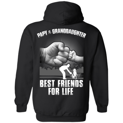 Papy And Granddaughter Best Friends For Life-T-Shirt & Hoodie-Pullover Hoodie-Black