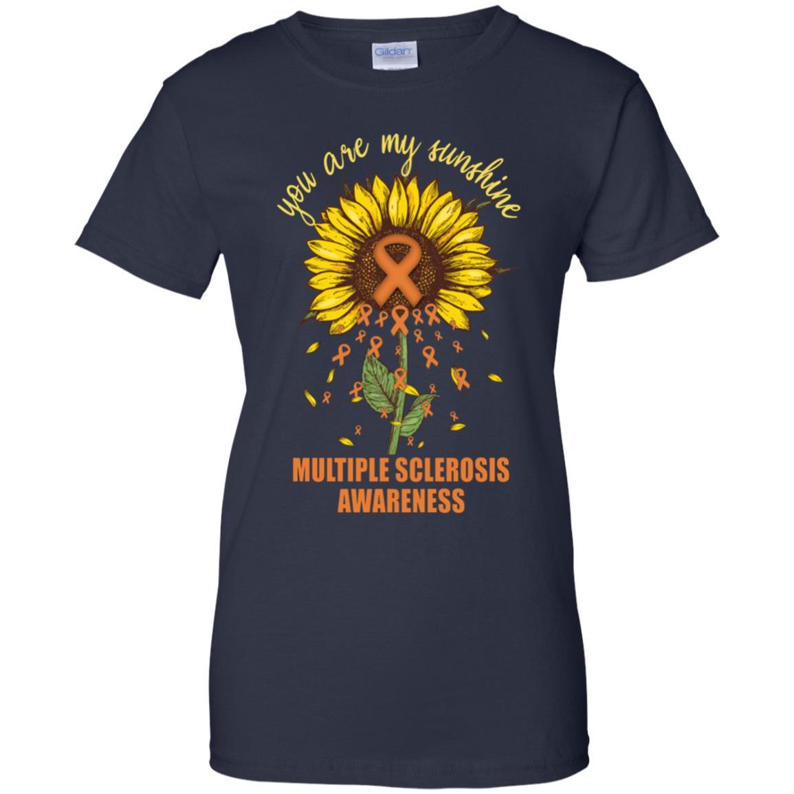You Are My Sunshine Multiple Sclerosis Awareness-T-Shirt & Hoodie-Women's T-Shirt-Navy