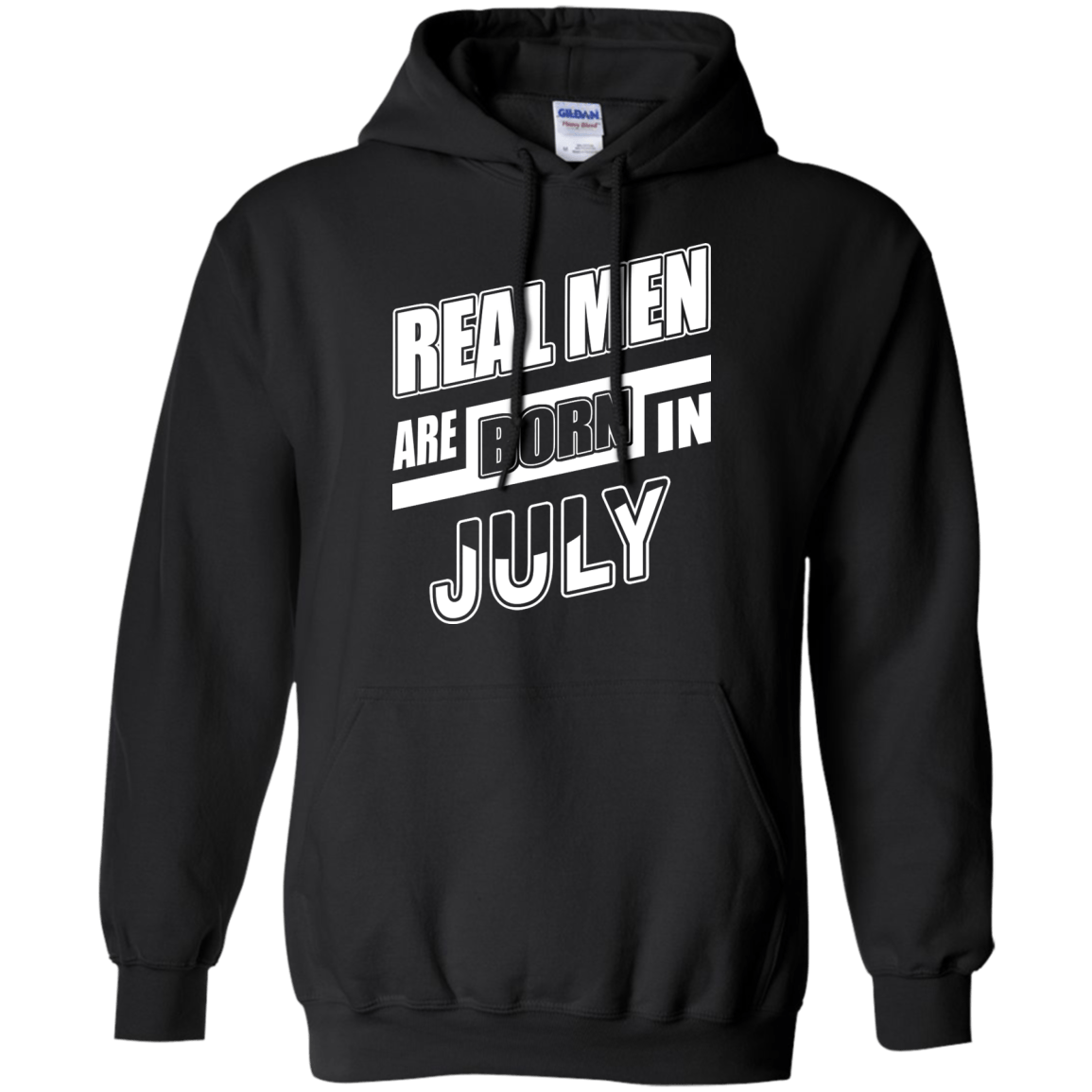 Real Men Are Born In July-T-Shirt & Hoodie-Pullover Hoodie-Black