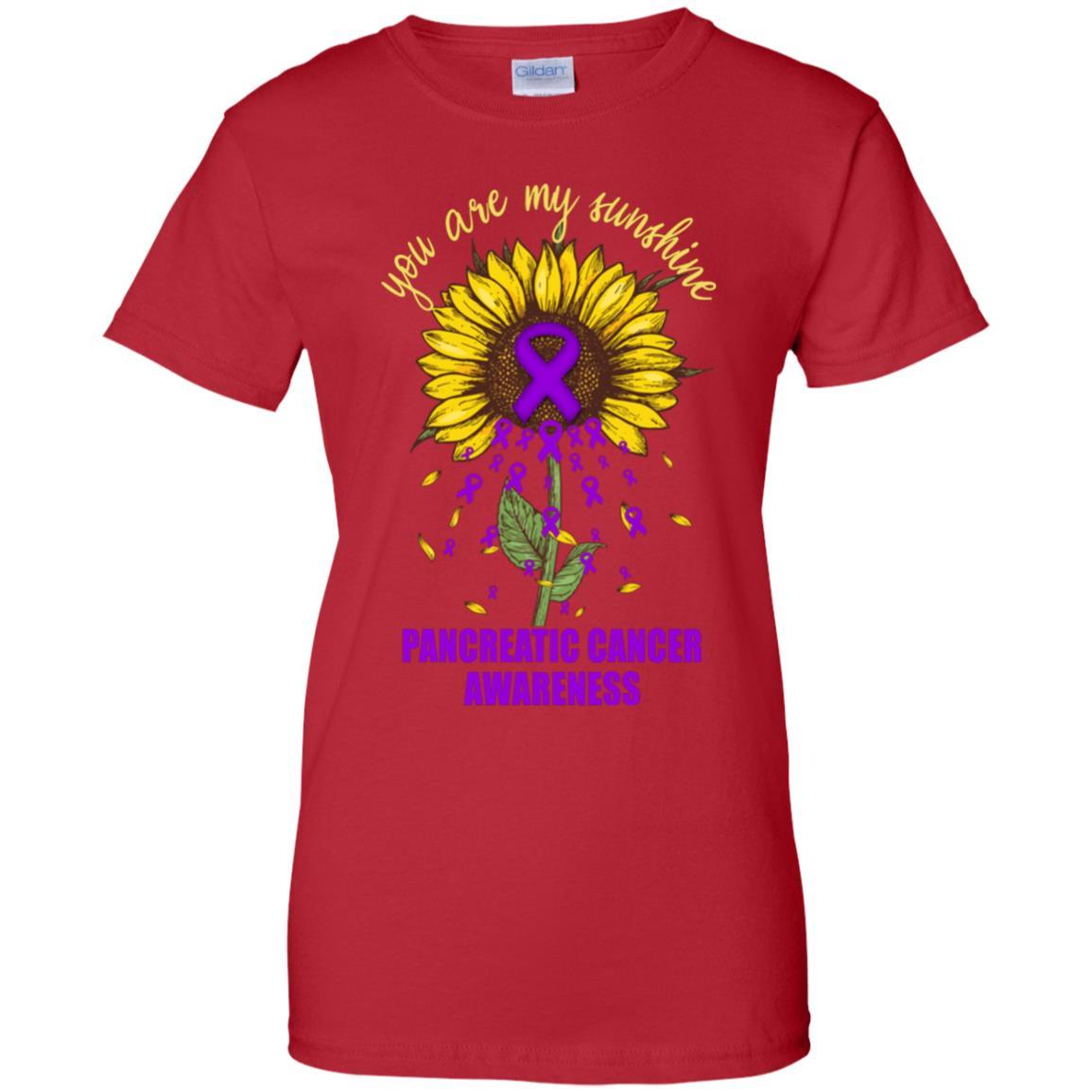 You Are My Sunshine Pancreatic Cancer Awareness-T-Shirt & Hoodie-Women's T-Shirt-Red