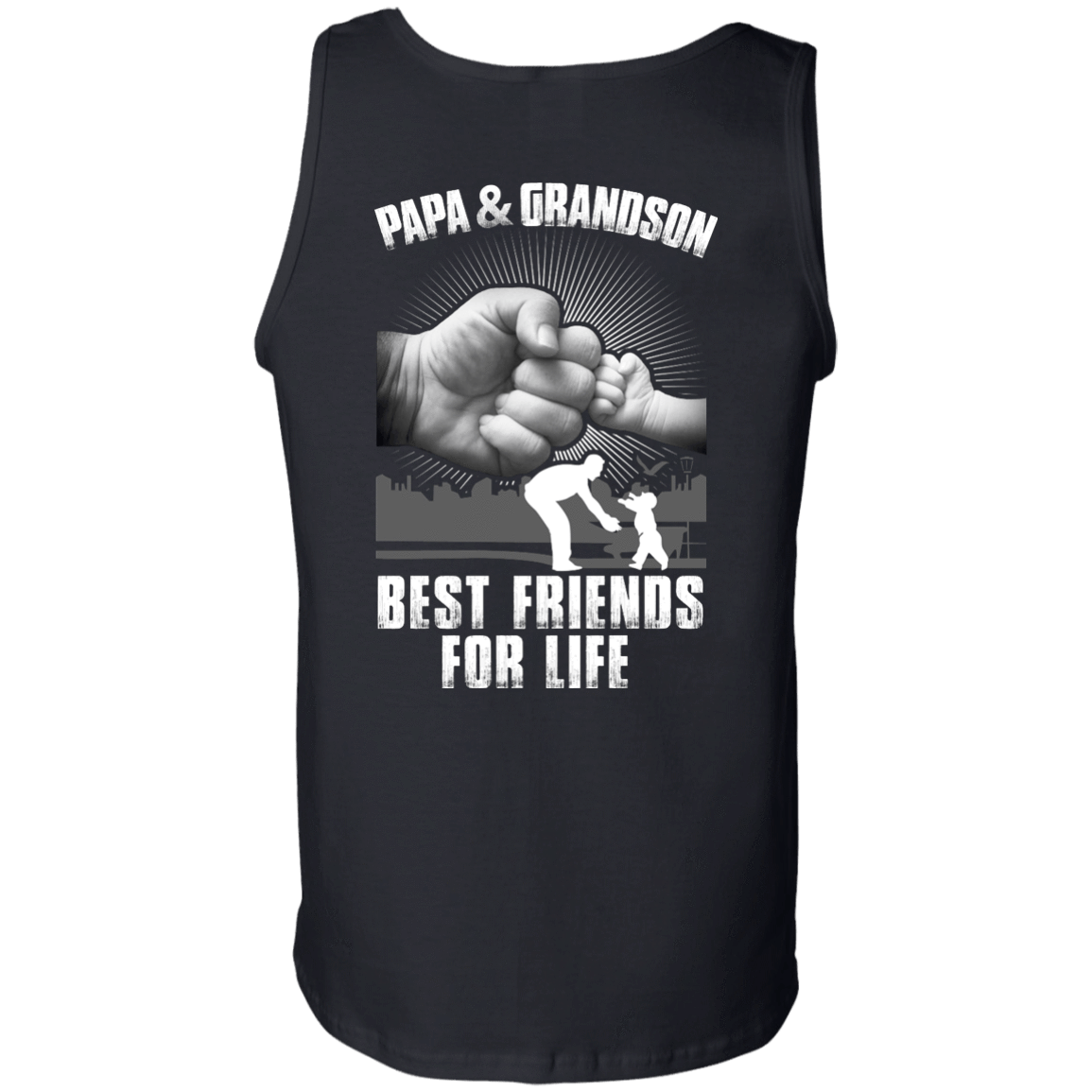 Papa And Grandson Best Friends For Life-T-Shirt & Hoodie-Unisex Tank-Black