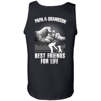Papa And Grandson Best Friends For Life-T-Shirt & Hoodie-Unisex Tank-Black