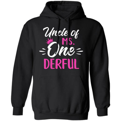Uncle Of Ms Onederful 1st Birthday Party Costumes Gifts-T-Shirt & Hoodie-Pullover Hoodie-Black