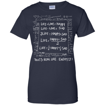 Life Love Happy Sad - Mathematics Of Life-T-Shirt & Hoodie-Women's T-Shirt-Navy