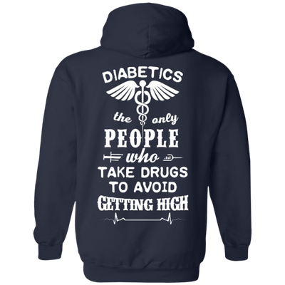 Who Take Drugs To Avoid Diabetics-T-Shirt & Hoodie-Pullover Hoodie-Navy