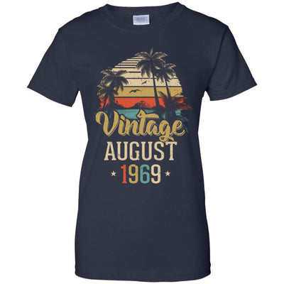 Retro Classic Vintage August 1969 52th Birthday Gift-T-Shirt & Hoodie-Women's T-Shirt-Navy