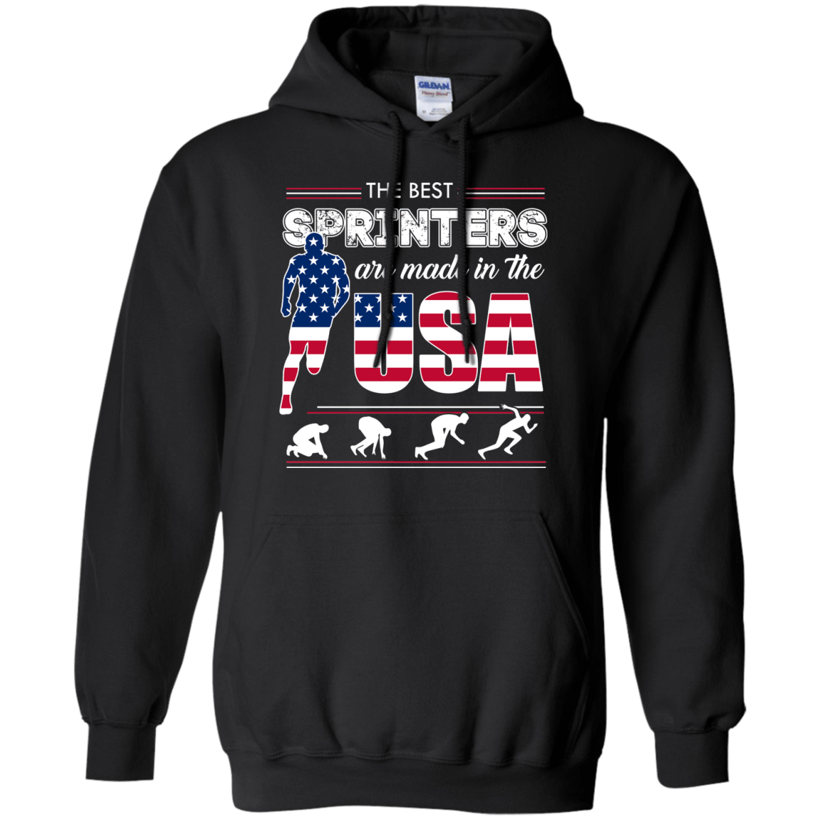 The Best Sprinters USA-T-Shirt & Hoodie-Pullover Hoodie-Black