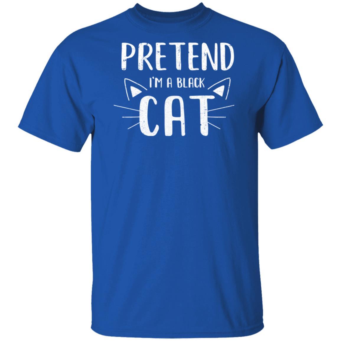 Pretend I'm A Black Cat Costume Halloween Lazy Easy-T-Shirt & Hoodie-Classic T-Shirt-Royal