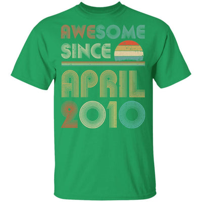 Awesome Since April 2010 Vintage 11th Birthday Gifts Youth-Youth Shirt-Youth T-Shirt-Irish Green