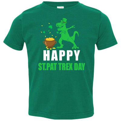 Happy St Pat T-Rex Day Dinosaur St Patrick's Day Youth-Youth Shirt-Toddler T-Shirt-Kelly