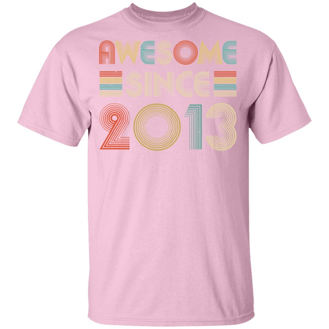 Awesome Since 2013 8th Birthday Gifts Youth-Youth Shirt-Youth T-Shirt-Light Pink