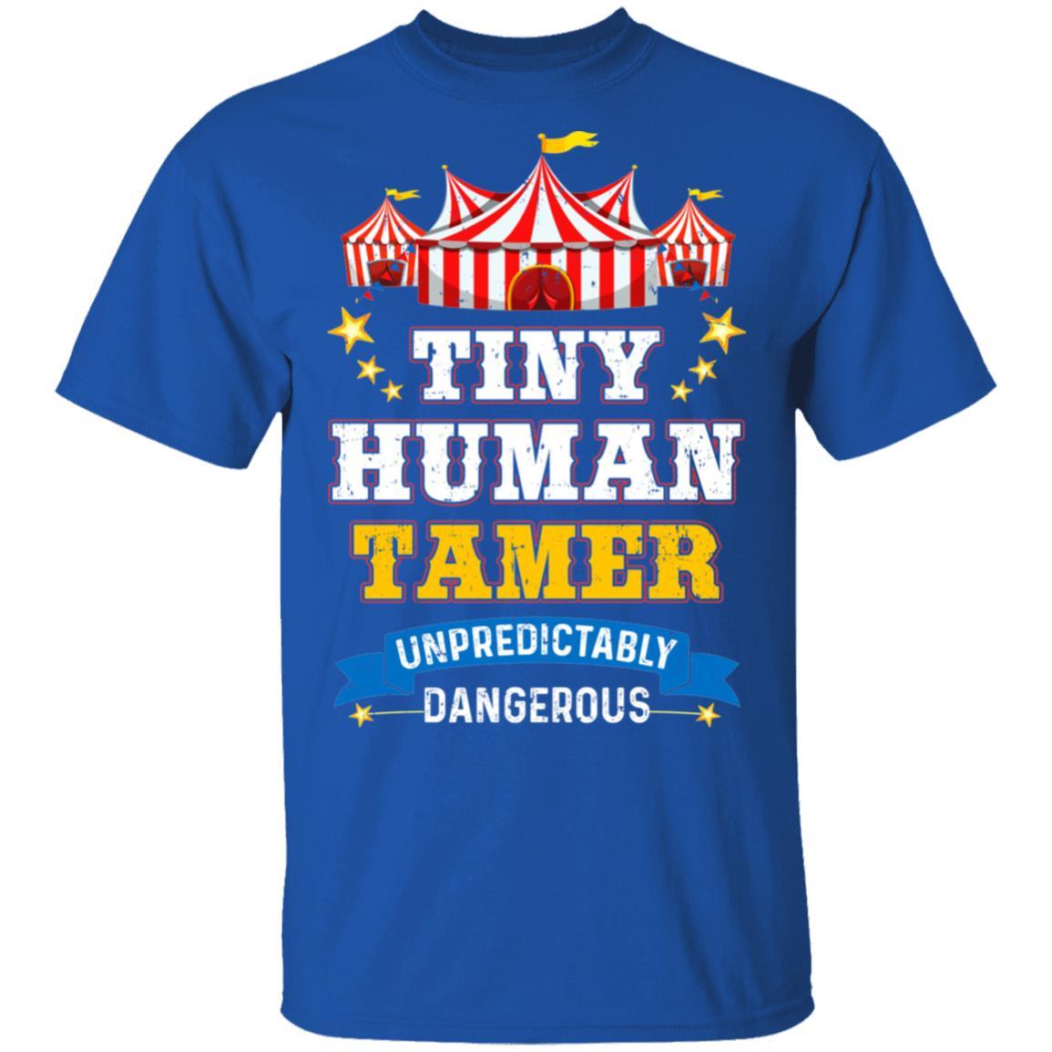 Tiny Human Tamer Circus Party Carnival Gymnast Distressed-T-Shirt & Hoodie-Classic T-Shirt-Royal