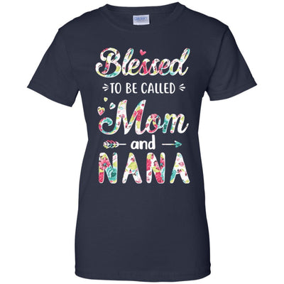 Mothers Day Gifts Blessed To Be Called Mom And Nana-T-Shirt & Hoodie-Women's T-Shirt-Navy