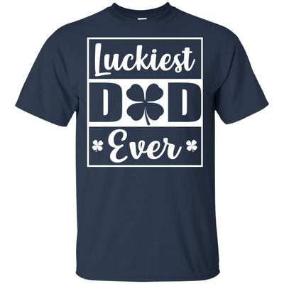 Luckiest Dad Ever St Patricks Day-T-Shirt & Hoodie-Classic T-Shirt-Navy