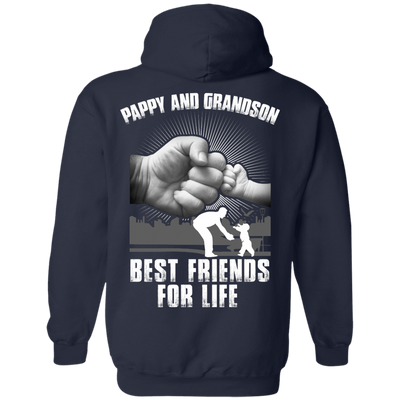 Pappy And Grandson Best Friends For Life-T-Shirt & Hoodie-Pullover Hoodie-Navy