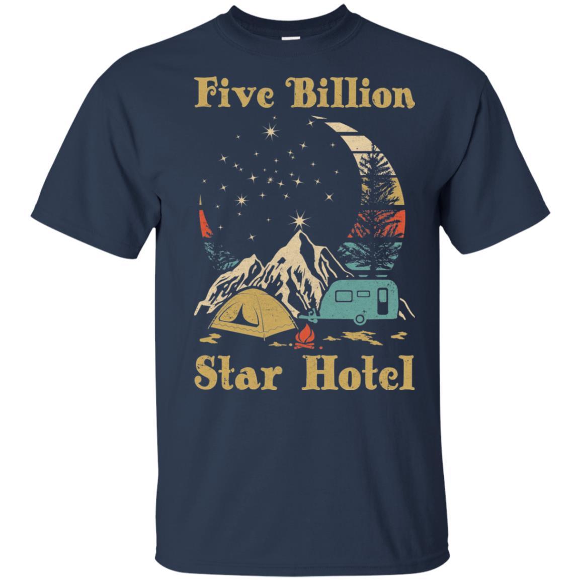Vintage Five Billion Star Hotel Moom Camping-T-Shirt & Hoodie-Classic T-Shirt-Navy