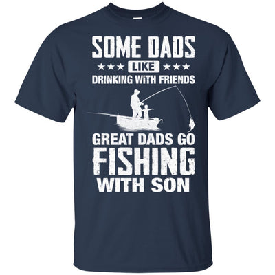 Great Dad Go Fishing With Son Father Day Gift-T-Shirt & Hoodie-Classic T-Shirt-Navy