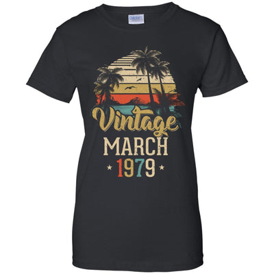 Retro Classic Vintage March 1979 42th Birthday Gift-T-Shirt & Hoodie-Women's T-Shirt-Black